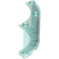 Lego Panel 4 x 4 x 3 Quarter Cylinder / Trans-Light Blue