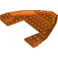 Lego Boat Hull Section, Brick 10 x 12 x 1 with 4 x 6 Cutout / Reddish Orange
