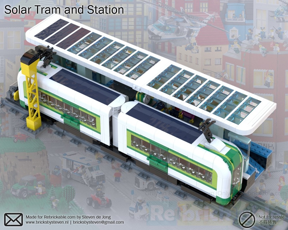 Lego Solar Tram and Station