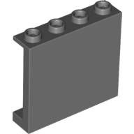 Lego Panel 1 x 4 x 3 [Side Supports / Hollow Studs] / Dark Bluish Gray