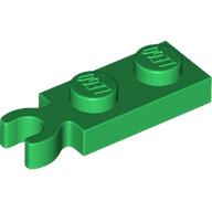 Lego Plate Special 1 x 2 with Clip Vertical on End / Green