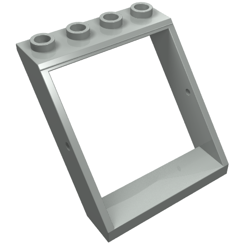Lego Window 4 x 4 x 3 Roof / Light Gray