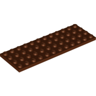Lego Plate 4 x 12 / Reddish Brown