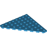 Lego Wedge Plate 8 x 8 Cut Corner / Dark Azure