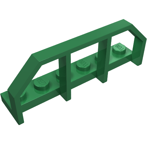 Lego Plate Special 1 x 6 with Train Wagon End Fence / Green