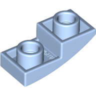 Lego Brick Curved Inverted 2 x 1 / Bright Light Blue
