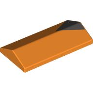 Lego Brick Sloped 33° 2 x 4 Double with Dark Bluish Grey Triangle print