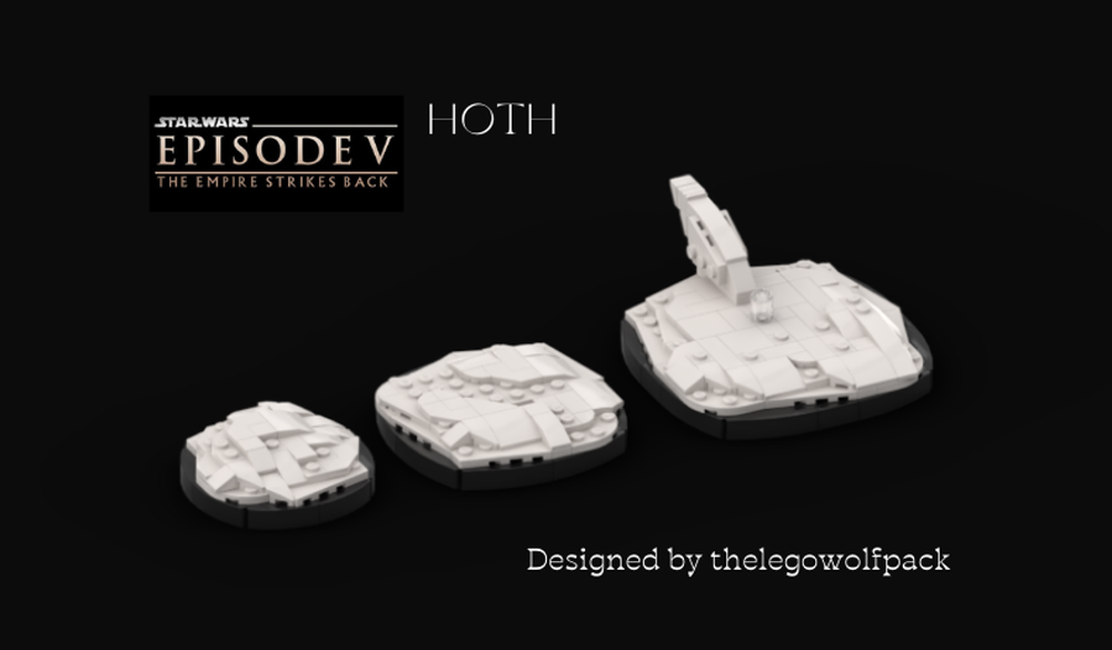 Lego Minifig round display HOTH