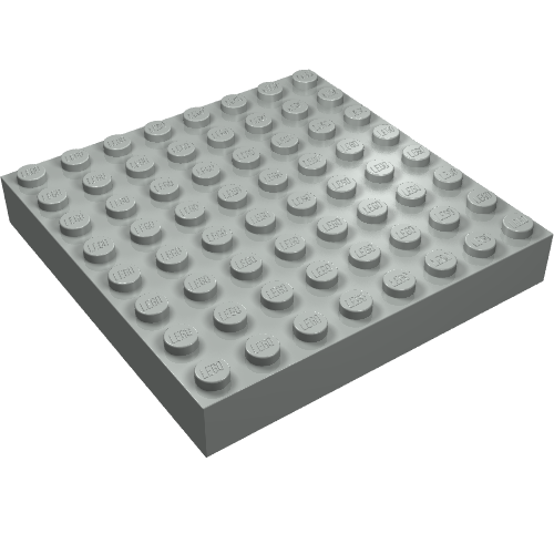Lego Brick 8 x 8 / Light Gray