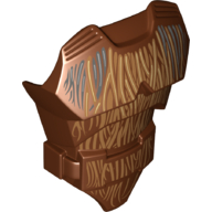 Lego Large Figure Torso Cover with Raised Belt and Wookie Hair Print (Chewbacca)