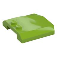 Lego Brick Wedged, Curved Triple 4 x 4 x 2/3 with 2 Studs / Lime