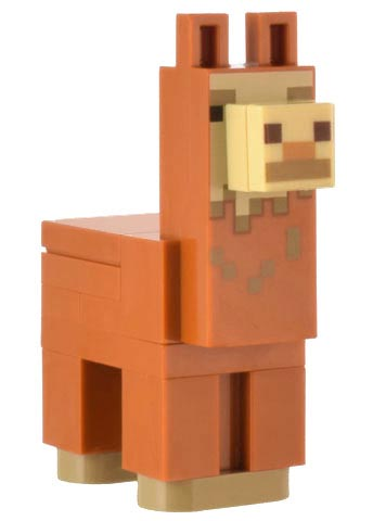 Lego Minecraft Alpaca / Llama, Dark Orange - Brick Built
