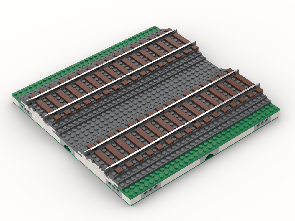 Lego MILS ballasted double track (32x32)