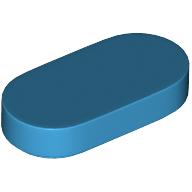 Lego Tile Round 1 x 2 / Dark Azure