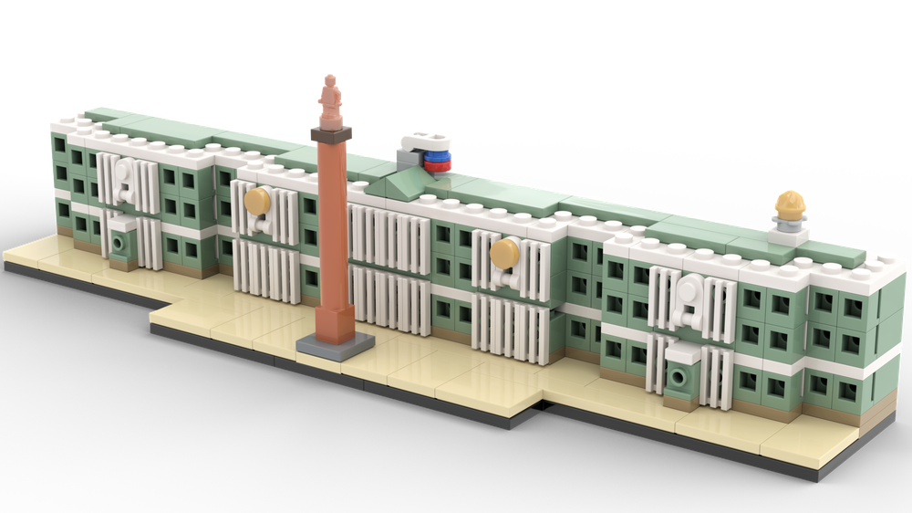 Lego Winter Palace (the State Hermitage Museum) and Palace Square