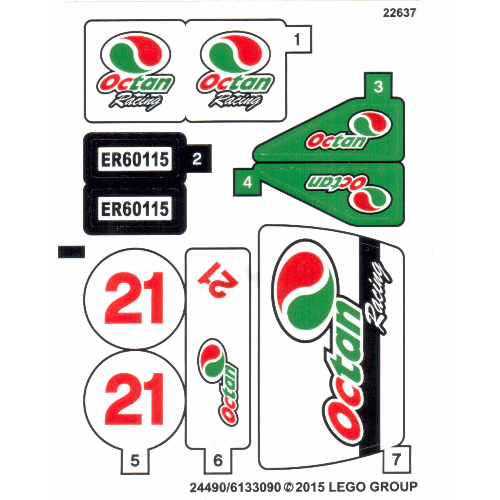 Lego Sticker Sheet for Set 60115-1 / [No Color/Any Color]