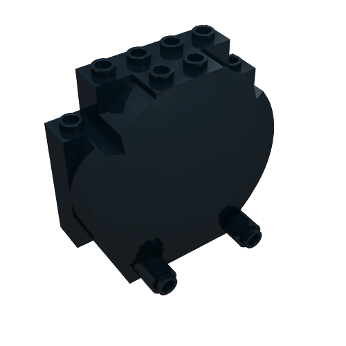 Lego Windscreen 3 x 6 x 5 Bubble with Studs on Top [Plain] / Black
