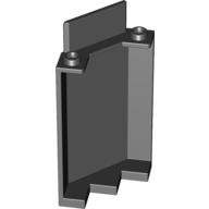 Lego Panel 3 x 3 x 6 Corner Wall without Bottom Indentations / Black