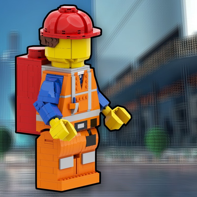 Lego Up-Scaled LEGO Minifigure - AWESOME LEGO Movie Emmet Edition
