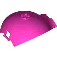 Lego Panel Curved Tapered with Bars at Each End / Dark Pink