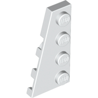 Lego Wedge Plate 4 x 2 Left / White