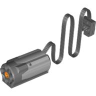 Lego Motor, Medium, Power Functions, 3 x 6 x 3 with Dark Bluish Gray Bottom and 20cm Wire / Light Bluish Gray
