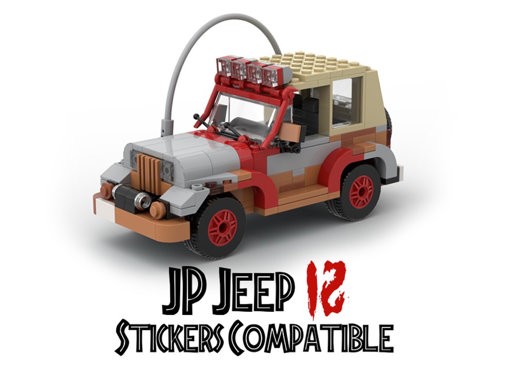 Lego JP Jeep 12 (Compatible with LEGO stickers)