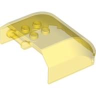 Lego Windscreen 5 x 6 x 2 Curved Top Canopy with 4 Studs and Handle / Trans-Yellow