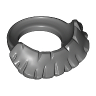 Lego Minifig Neckwear Beard, Short / Dark Bluish Gray