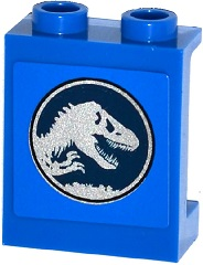 Lego Panel 1 x 2 x 2 with Side Supports - Hollow Studs with Jurassic World Logo Pattern (Sticker) - Set 75916