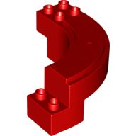 Lego Duplo Road Section, Curve / Red
