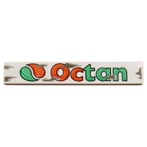 Lego Tile 1 x 6 with Octan Text Print