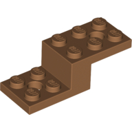 Lego Bracket 5 x 2 x 1 1/3 with Holes, Pin Bottom / Medium Nougat