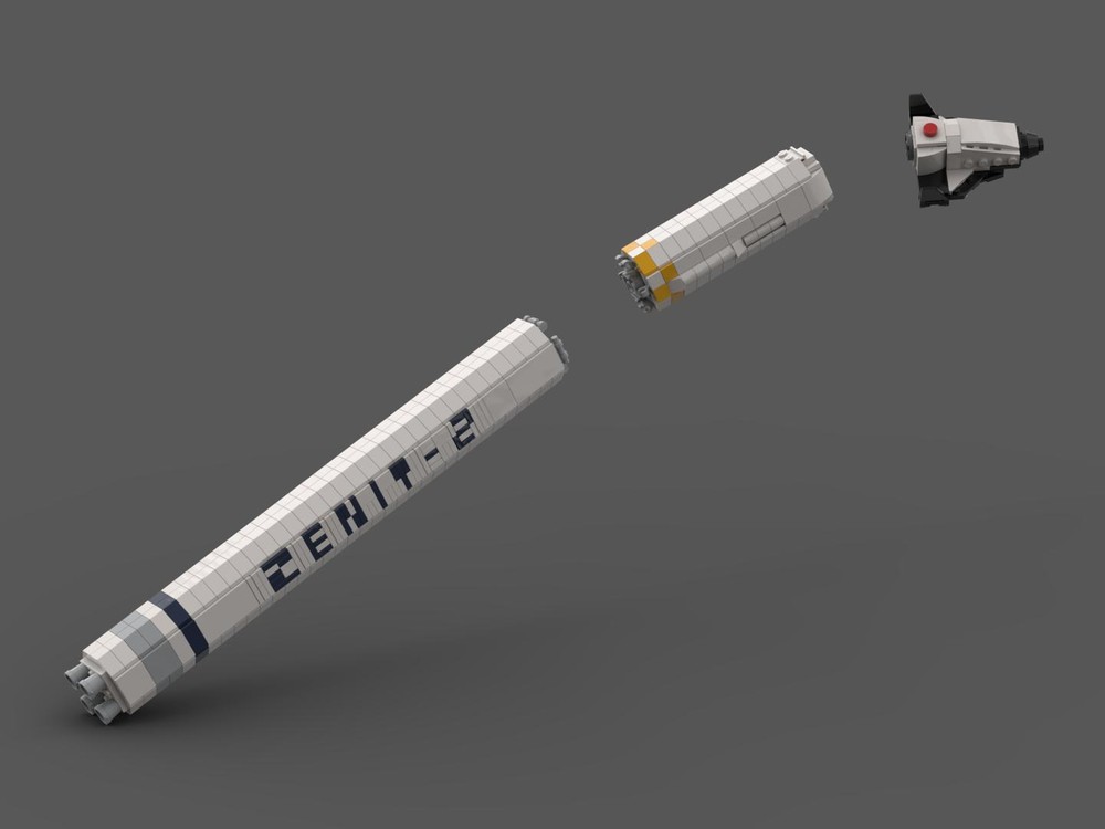 Lego Zenit 2 Kliper launch vehicle [1:110 Saturn V scale]