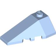 Lego Brick Wedged, Sloped 4 x 2 Triple Left / Bright Light Blue