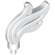 Lego Flame / Headwear Accessory Plume / Feather, Triple Point / White