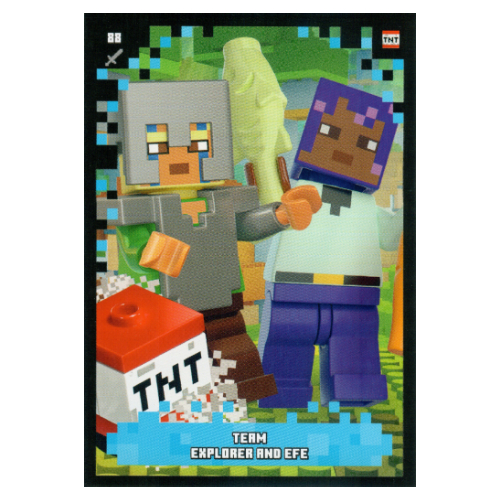 Lego Trading Card, Minecraft Series 2 Boom-Bastic, Standard Card - Team Explorer and Efe / [No Color/Any Color]