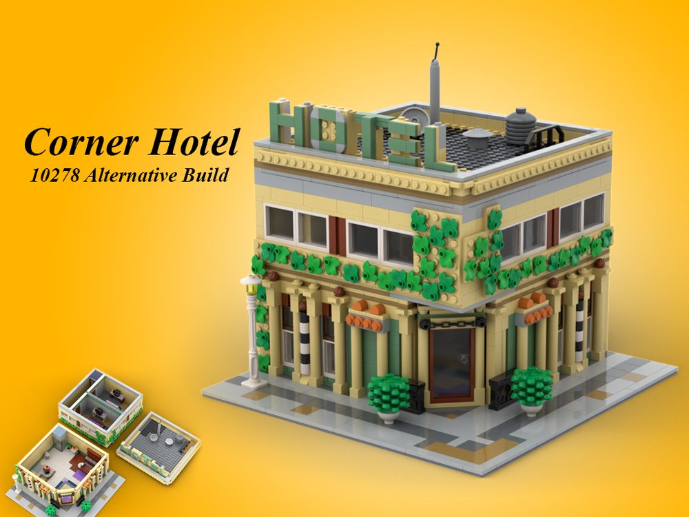 Lego 10278 Corner Hotel Alternative Build