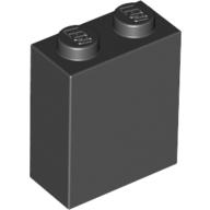 Lego Brick 1 x 2 x 2 with Inside Stud Holder / Black