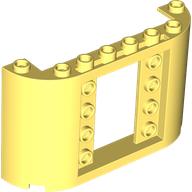 Lego Panel 2 x 8 x 4 with Curved Sides / Bright Light Yellow
