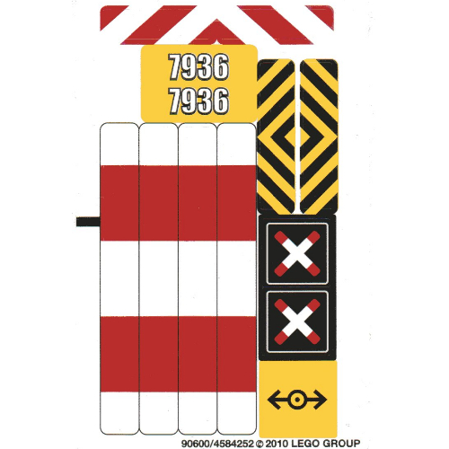Lego Sticker Sheet for Set 7936-1