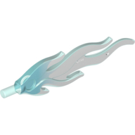 Lego Wave / Flame Rounded Large with Marbled Trans Clear Pattern