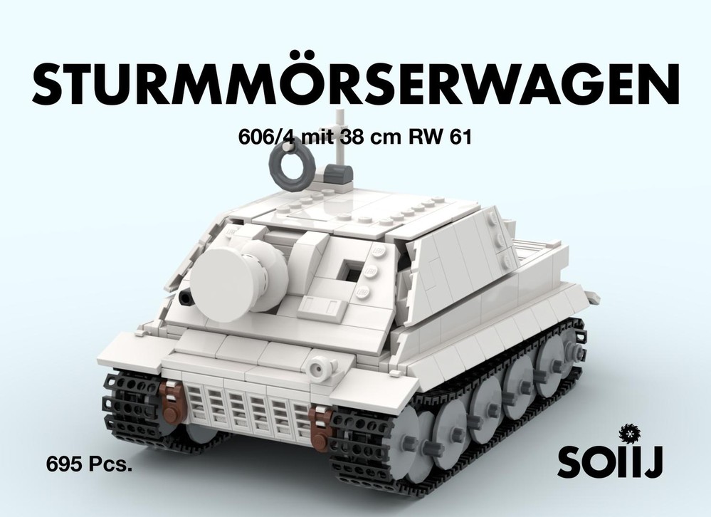 Lego Sturmmörserwagen 606/4 mit 38 cm RW 61 - German SPG 1:35
