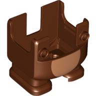 Lego Nintendo Figure, Legs and Overalls with Two Front Studs and Medium Nougat Belly, with Internal Prongs for Tanooki Suit / Reddish Brown