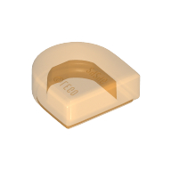 Lego Tile Round 1 x 1 Half Circle / Trans-Orange