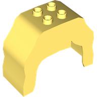 Lego Duplo Brick, Hair, 2 x 2 Top Studs, Wavy, Long / Bright Light Yellow