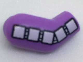 Lego Arm, Right with 5 White Squares Pattern / Medium Lavender