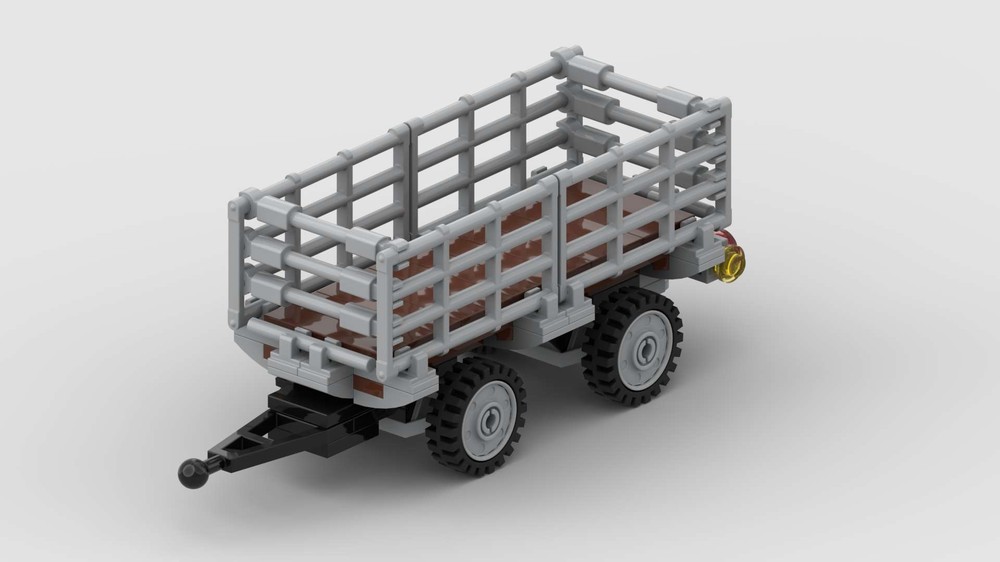 Lego farm trailer with gridwalls