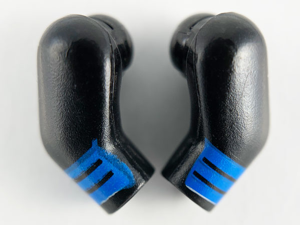 Lego Arm, (Matching Left and Right) Pair with 3 Blue Stripes Pattern