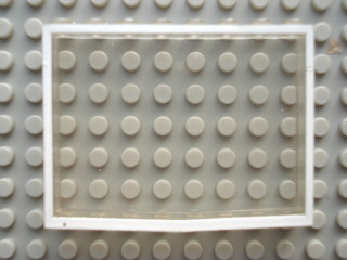 Lego Modulex Window 1 x 8 x 6 with White Border Print
